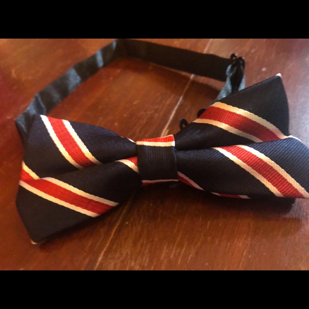 Red White and Blue Striped Bowtie